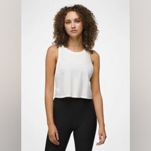 prAna Everyday Crop Tank Soft White M